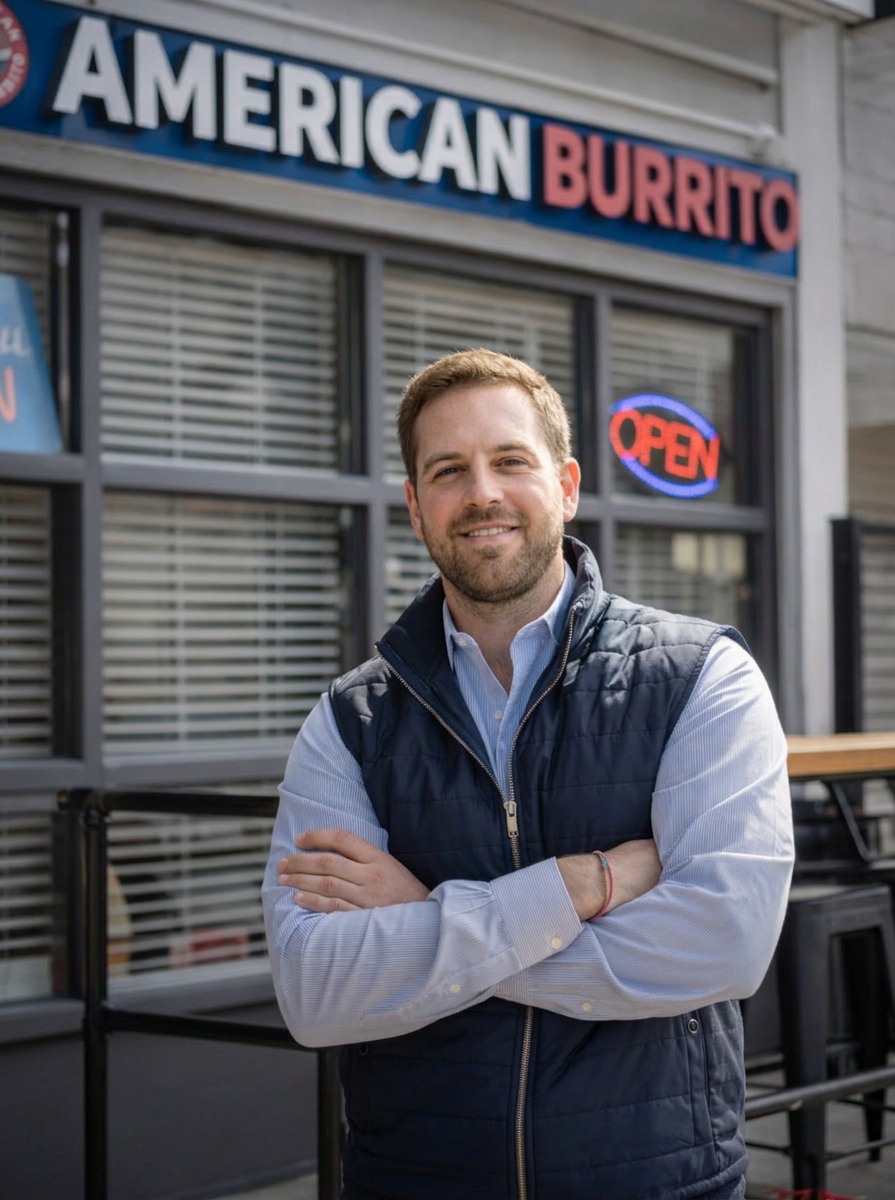 Adam Bar, owner of American Burrito